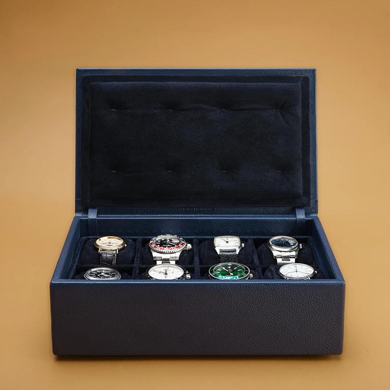 Ten slots Faux leather watch organizer box